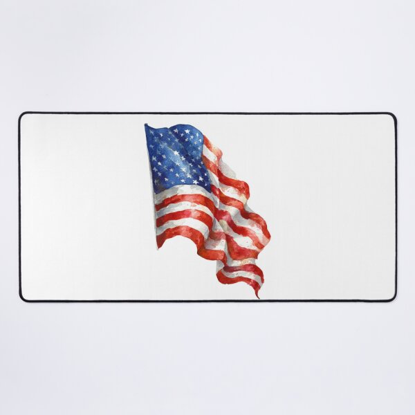 Item preview, Artistic Watercolor Waving Flag – USA designed and sold by TomiMono.