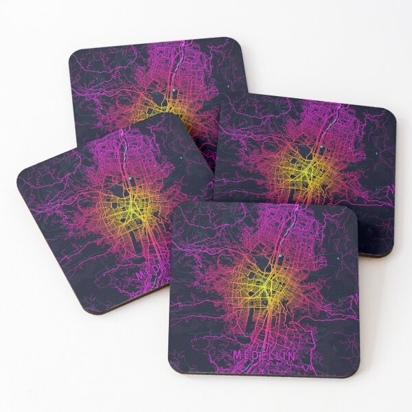 Item preview, Medellin City Map of Colombia - Neon designed and sold by deMAP.