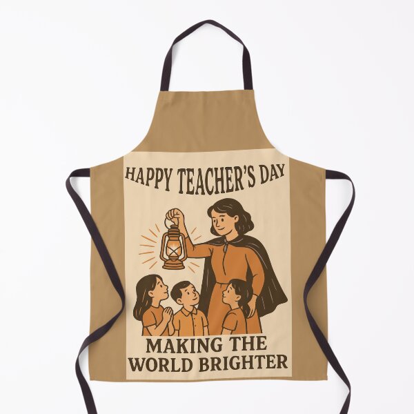Item preview, Making the World Brighter – Retro Teacher’s Day Illustration designed and sold by CheriTanya.