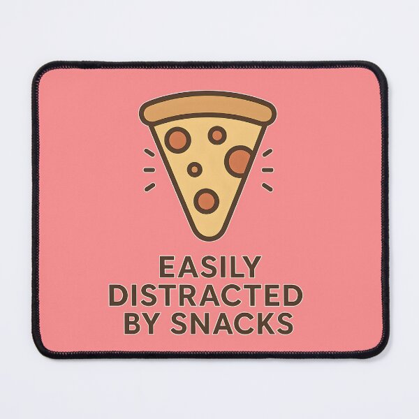 Item preview, Easily Distracted by Snacks – Funny Pizza Design designed and sold by domi199834.