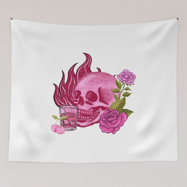 Item preview, Girlie Western Pink Whiskey and Skull designed and sold by pinkyfish1010.