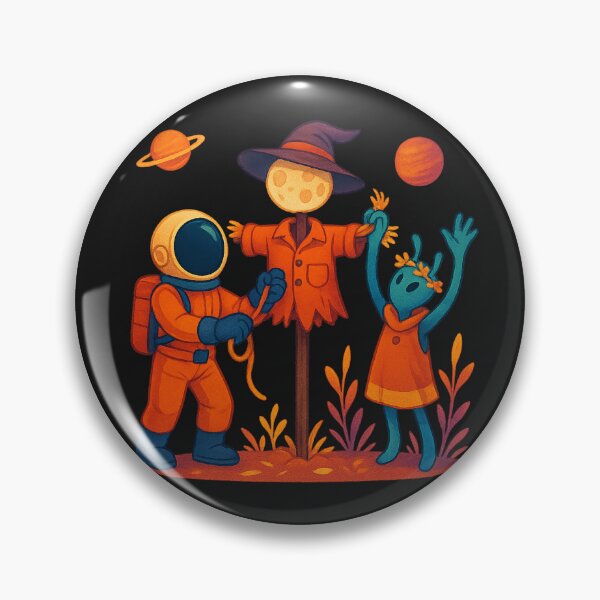 Artikelvorschau, Kosmische Vogelscheuche: Astronauten- und Alien-Herbstkreation entworfen und verkauft von HEERMANArt.