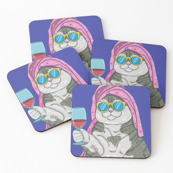 Item preview, Wine & Chill Kitty designed and sold by Diltoons.