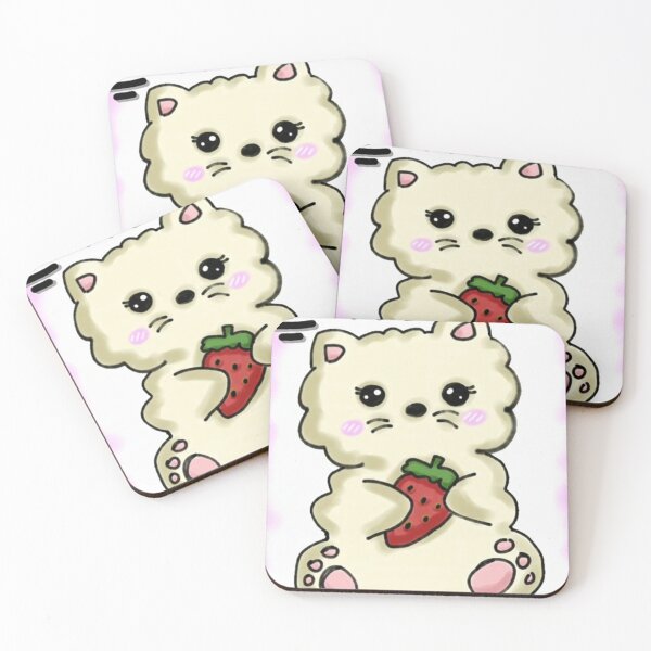 Item preview, Cutie kitty with strawberry  designed and sold by Simmikreative.