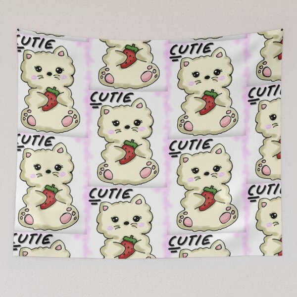 Item preview, Cutie kitty with strawberry  designed and sold by Simmikreative.