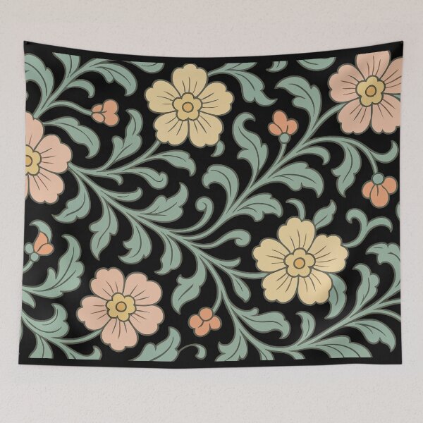 Item preview, Dancheong Korean Traditional Floral Seamless Pattern designed and sold by TomFrontierArt.