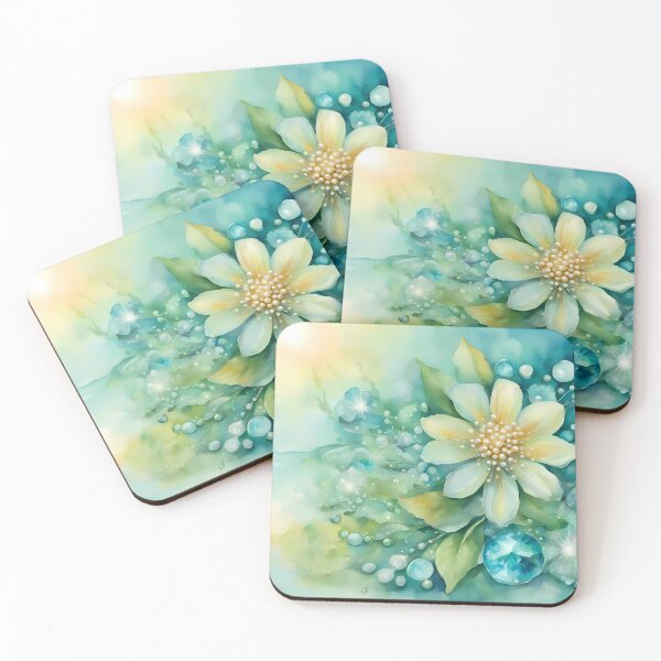 Item preview, Dreamy Turquoise Fantasy Flowers designed and sold by CalmnessbyChoice.