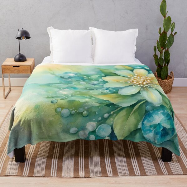 Item preview, Dreamy Turquoise Fantasy Flowers designed and sold by CalmnessbyChoice.