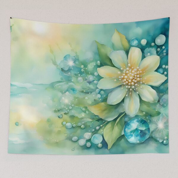 Item preview, Dreamy Turquoise Fantasy Flowers designed and sold by CalmnessbyChoice.