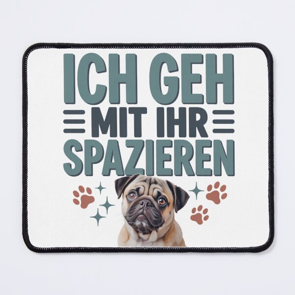 Item preview, I take her for a walk - Pug is happy designed and sold by Globuwear.
