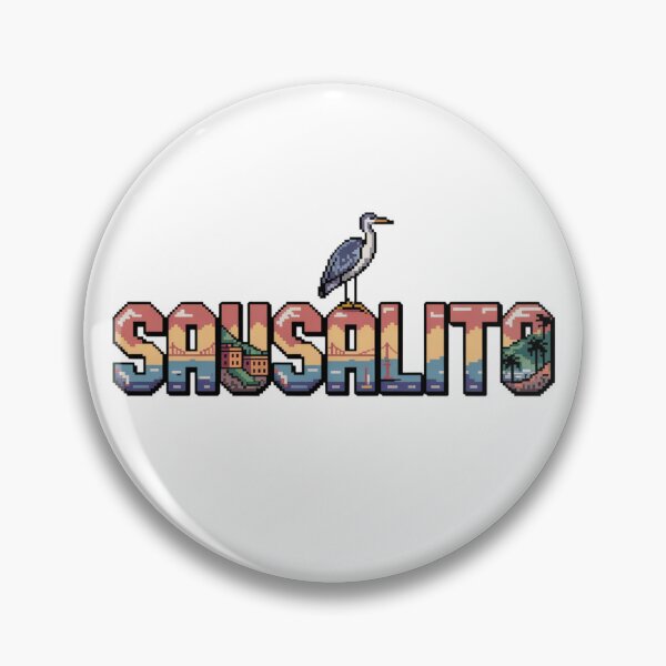 Item preview, Sausalito Pixel Art – Coastal California Retro 8-Bit Design designed and sold by CircinusStore.
