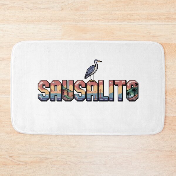 Item preview, Sausalito Pixel Art – Coastal California Retro 8-Bit Design designed and sold by CircinusStore.