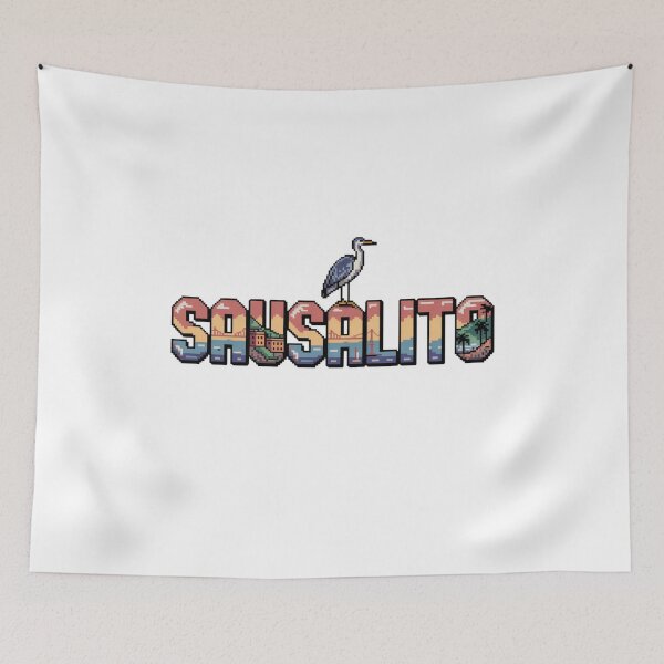 Item preview, Sausalito Pixel Art – Coastal California Retro 8-Bit Design designed and sold by CircinusStore.