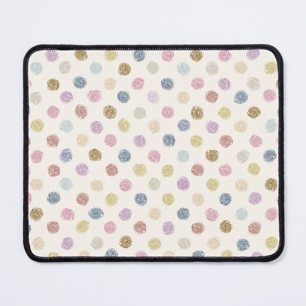 Item preview, textured multicolored background with hand-drawn polka dots. Multicolored flat pots: purple, red, yellow, blue, green designed and sold by Grin Katalina Floral Patterns & Cozy Art.