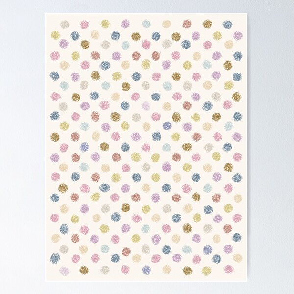 Item preview, textured multicolored background with hand-drawn polka dots. Multicolored flat pots: purple, red, yellow, blue, green designed and sold by Grin Katalina Floral Patterns & Cozy Art.