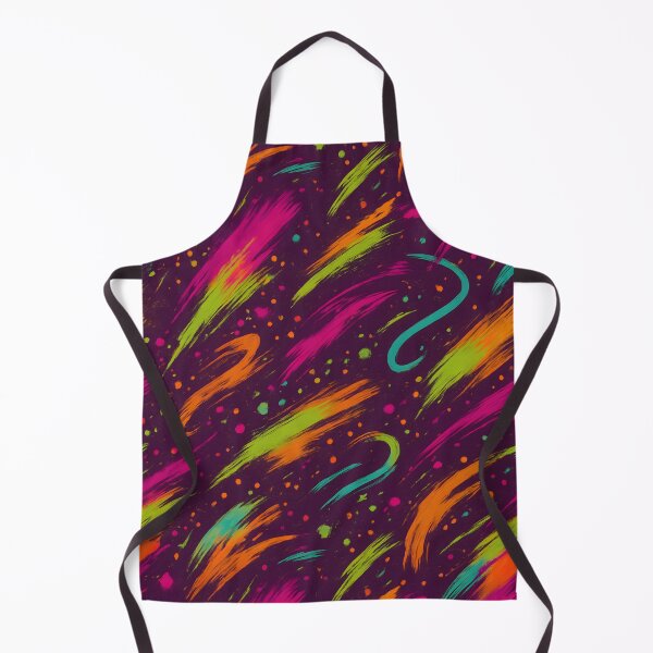 Item preview, Neon Graffiti Brushstroke Seamless Pattern – Vibrant Abstract Design with Bold Colors on Purple Background designed and sold by FestivityFinds.