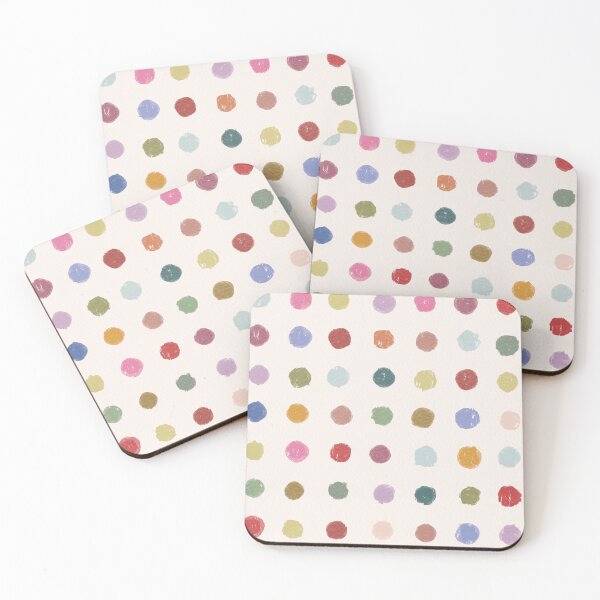 Item preview, Cute simple flat print multicolor polka dots blue, pink, red, yellow, green designed and sold by Grin Katalina Floral Patterns & Cozy Art.