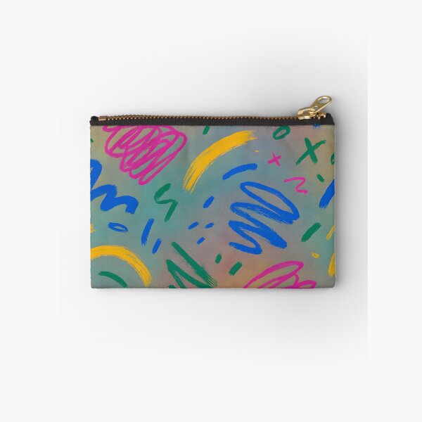 Item preview, Playful Abstract Brushstroke Seamless Pattern – Bright Pink, Yellow, Blue, and Green on Soft Gradient Background designed and sold by FestivityFinds.