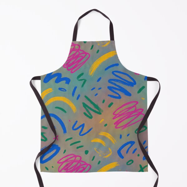 Item preview, Playful Abstract Brushstroke Seamless Pattern – Bright Pink, Yellow, Blue, and Green on Soft Gradient Background designed and sold by FestivityFinds.
