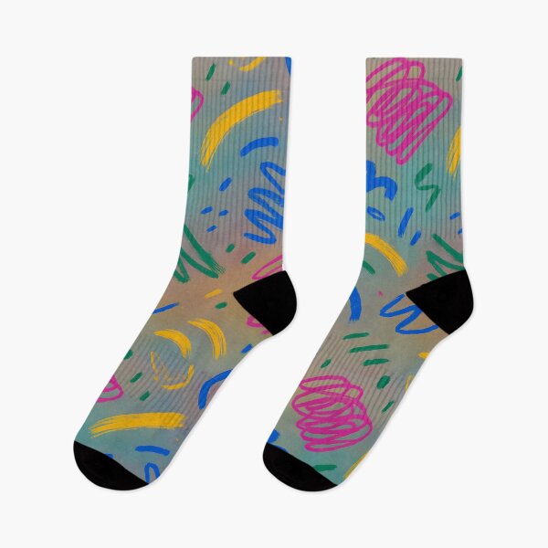 Item preview, Playful Abstract Brushstroke Seamless Pattern – Bright Pink, Yellow, Blue, and Green on Soft Gradient Background designed and sold by FestivityFinds.