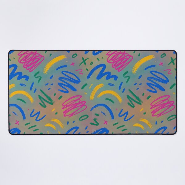 Item preview, Playful Abstract Brushstroke Seamless Pattern – Bright Pink, Yellow, Blue, and Green on Soft Gradient Background designed and sold by FestivityFinds.