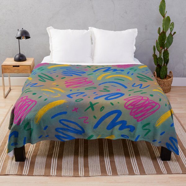 Item preview, Playful Abstract Brushstroke Seamless Pattern – Bright Pink, Yellow, Blue, and Green on Soft Gradient Background designed and sold by FestivityFinds.