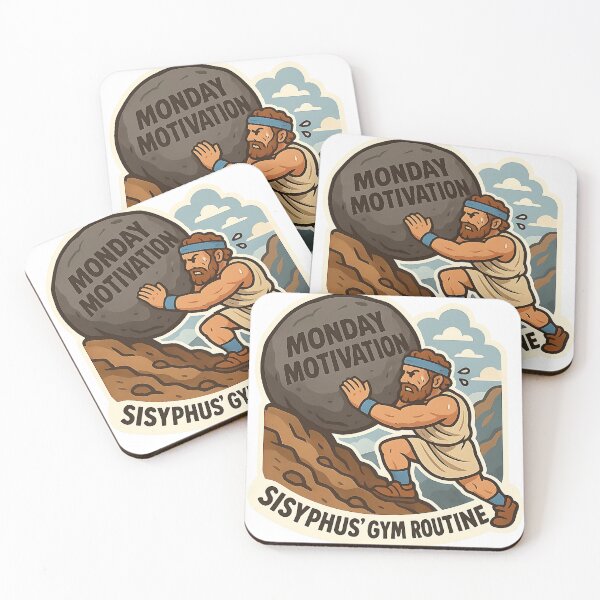 Item preview, Sisyphus' Gym Routine - Monday Motivation designed and sold by Cheerioza.