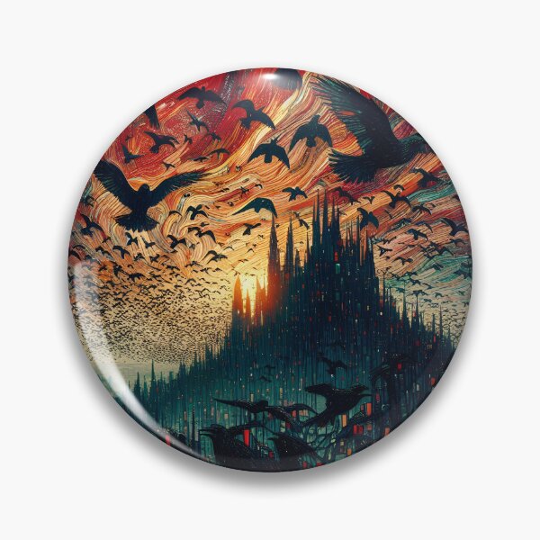 Item preview, The Murmuration of Dawn | Birds in Flight Wall Art designed and sold by Stoneflower-Art.