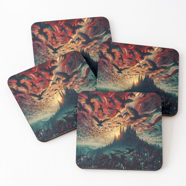 Item preview, The Murmuration of Dawn | Birds in Flight Wall Art designed and sold by Stoneflower-Art.