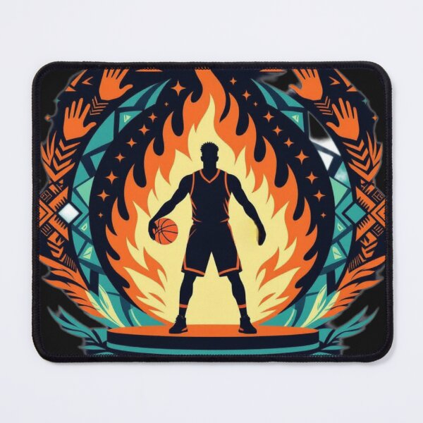 Item preview, Urban Blaze: Basketball Silhouette on Abstract Platform designed and sold by KountaDjo.
