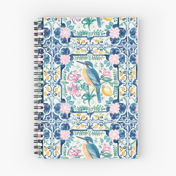 Item preview, Portuguese Tile Bird Pattern – Classic Floral Line Art designed and sold by imaginefountain.