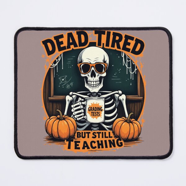 Item preview, Teacher skull illustration for Halloween designed and sold by CreativaMenteRD.