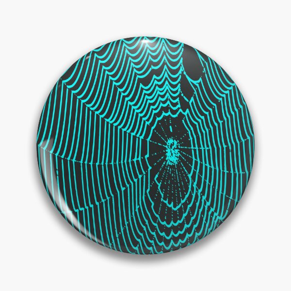 Item preview, Artistic Halloween Spider Cobweb Doodle In Teal designed and sold by taiche.