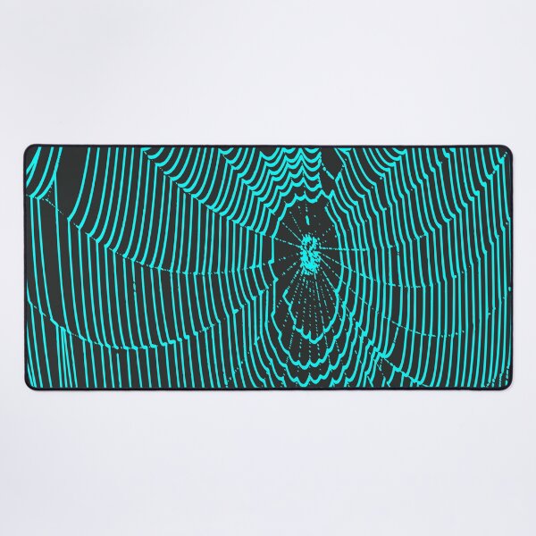 Item preview, Artistic Halloween Spider Cobweb Doodle In Teal designed and sold by taiche.