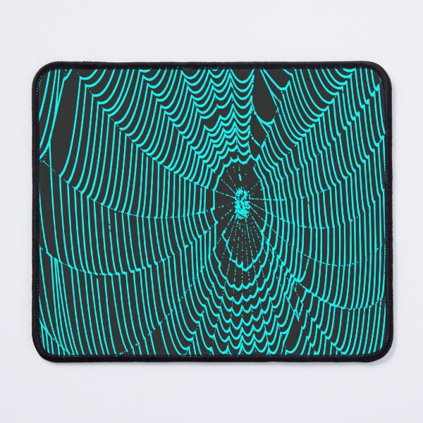 Item preview, Artistic Halloween Spider Cobweb Doodle In Teal designed and sold by taiche.