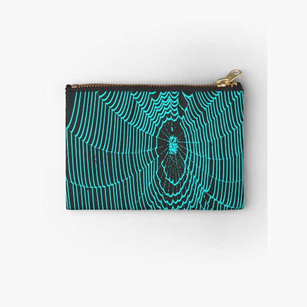 Item preview, Artistic Halloween Spider Cobweb Doodle In Teal designed and sold by taiche.