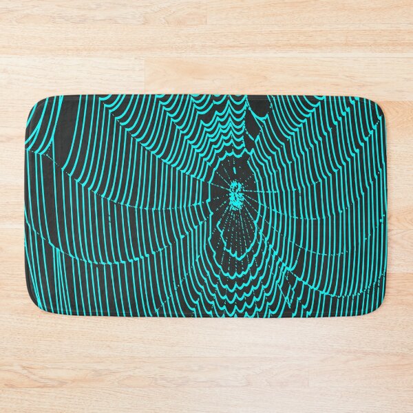 Item preview, Artistic Halloween Spider Cobweb Doodle In Teal designed and sold by taiche.