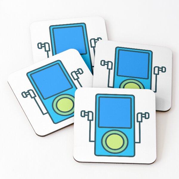 Item preview, Retro MP3 Player with Earbuds – Portable Digital Music Device Illustration designed and sold by EmeraldeaArt.