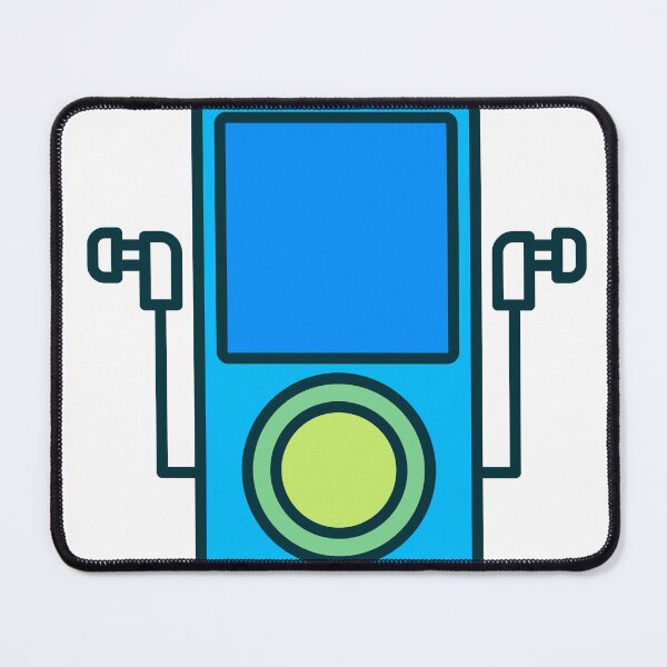 Item preview, Retro MP3 Player with Earbuds – Portable Digital Music Device Illustration designed and sold by EmeraldeaArt.