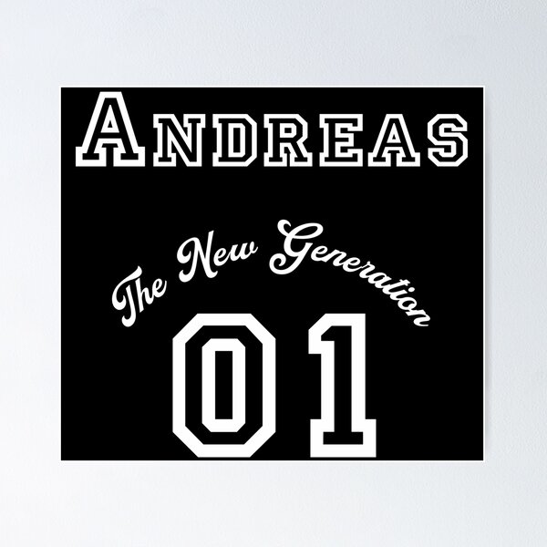 Item preview, First name Andreas - "The New Generation", White designed and sold by HA-Design-Kunst.