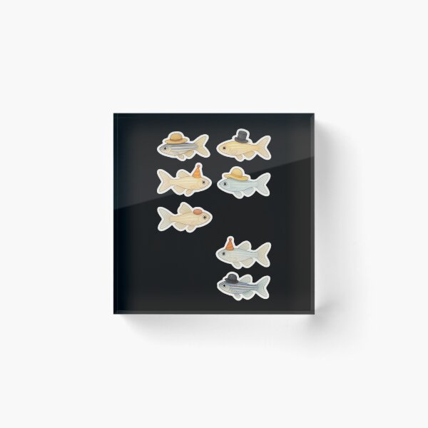 Item preview, Zebrafish with hats - cute designed and sold by DamioPolArt.