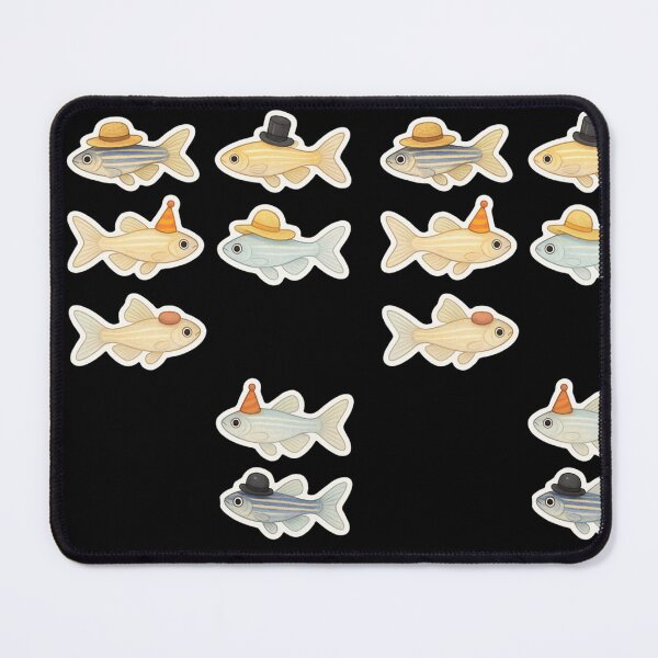 Item preview, Zebrafish with hats - cute designed and sold by DamioPolArt.