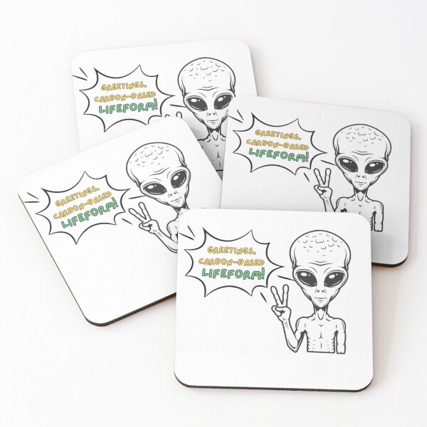 Item preview, Hello, Human – Funny Alien Greeting designed and sold by Nerdstronauta.