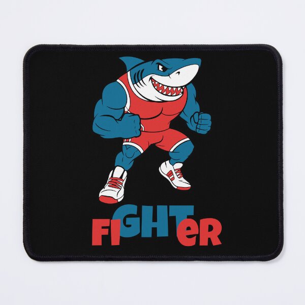 Item preview, Muscle Shark Fighter – Fierce Boxing Cartoon Design designed and sold by Karim-Karem.