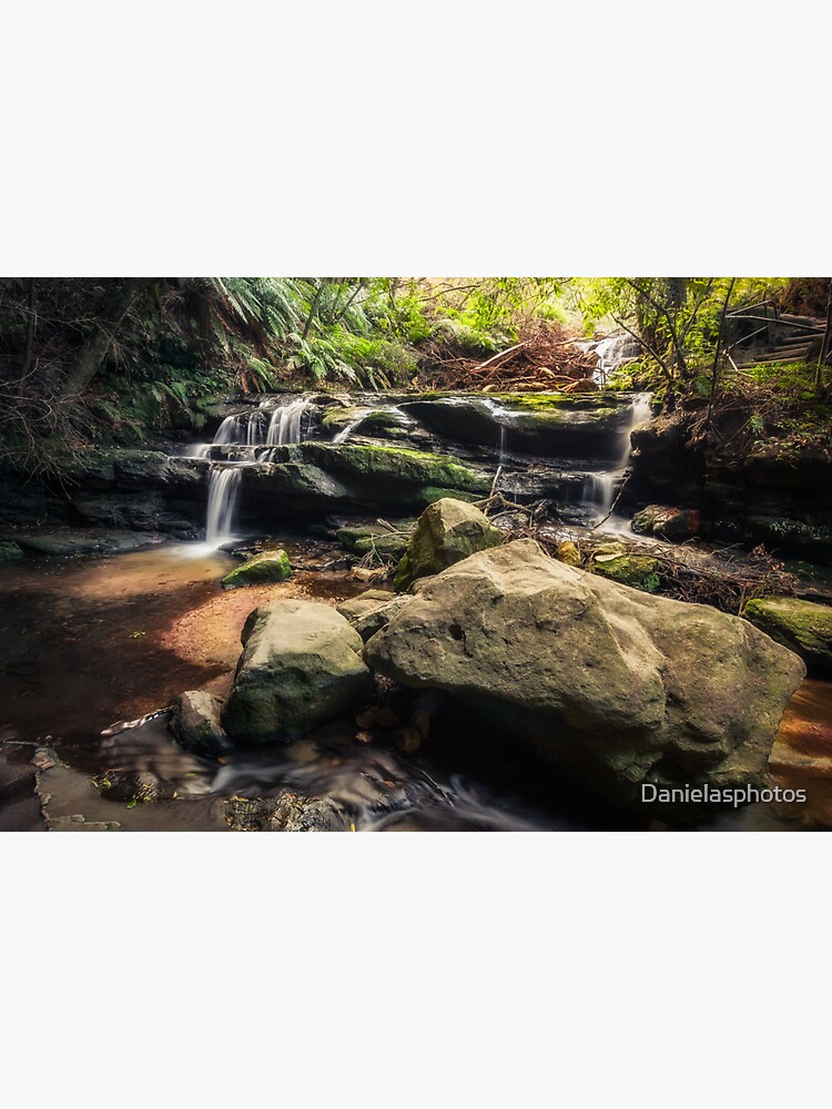 Thumbnail 3 of 3, Sticker, Stepping Cascade - Leura, Blue Mountains, Australia. designed and sold by Danielasphotos.