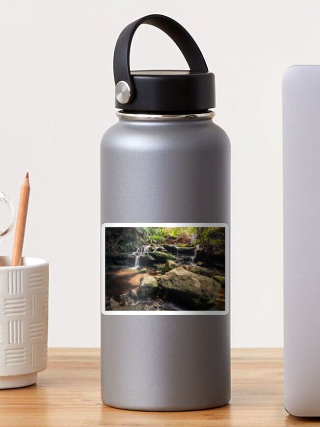 Thumbnail 1 of 3, Sticker, Stepping Cascade - Leura, Blue Mountains, Australia. designed and sold by Danielasphotos.