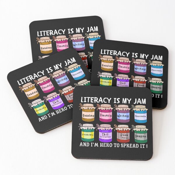 Item preview, Motivation quote literacy is my jam and I'm hero to spread it! designed and sold by Adventure paradise ⭐⭐⭐⭐⭐.