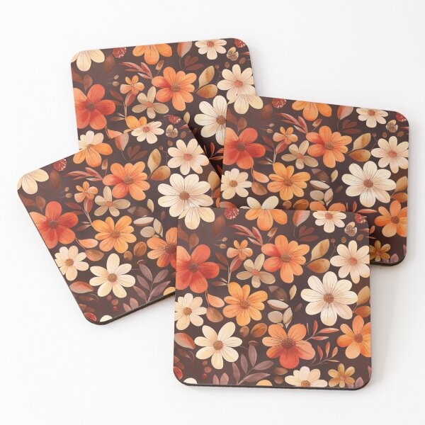 Item preview, Black orange bohot autumncolorful floral pattern - whimsigoth fall dark coquette forestcore  designed and sold by cocomelon168.