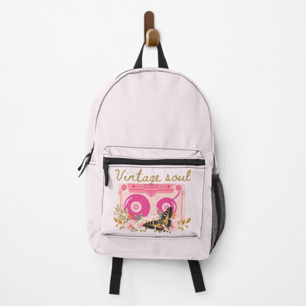 Item preview, Vintage Soul – Pink Retro Cassette with Golden Text Florals Butterfly designed and sold by EmeraldeaArt.