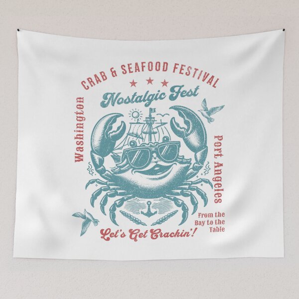 Item preview, VINTAGE CRAB AND SEAFOOD FESTIVAL, LET'S GET CRACKIN' - PORT ANGELES, WASHINGTON designed and sold by justyna-s28.